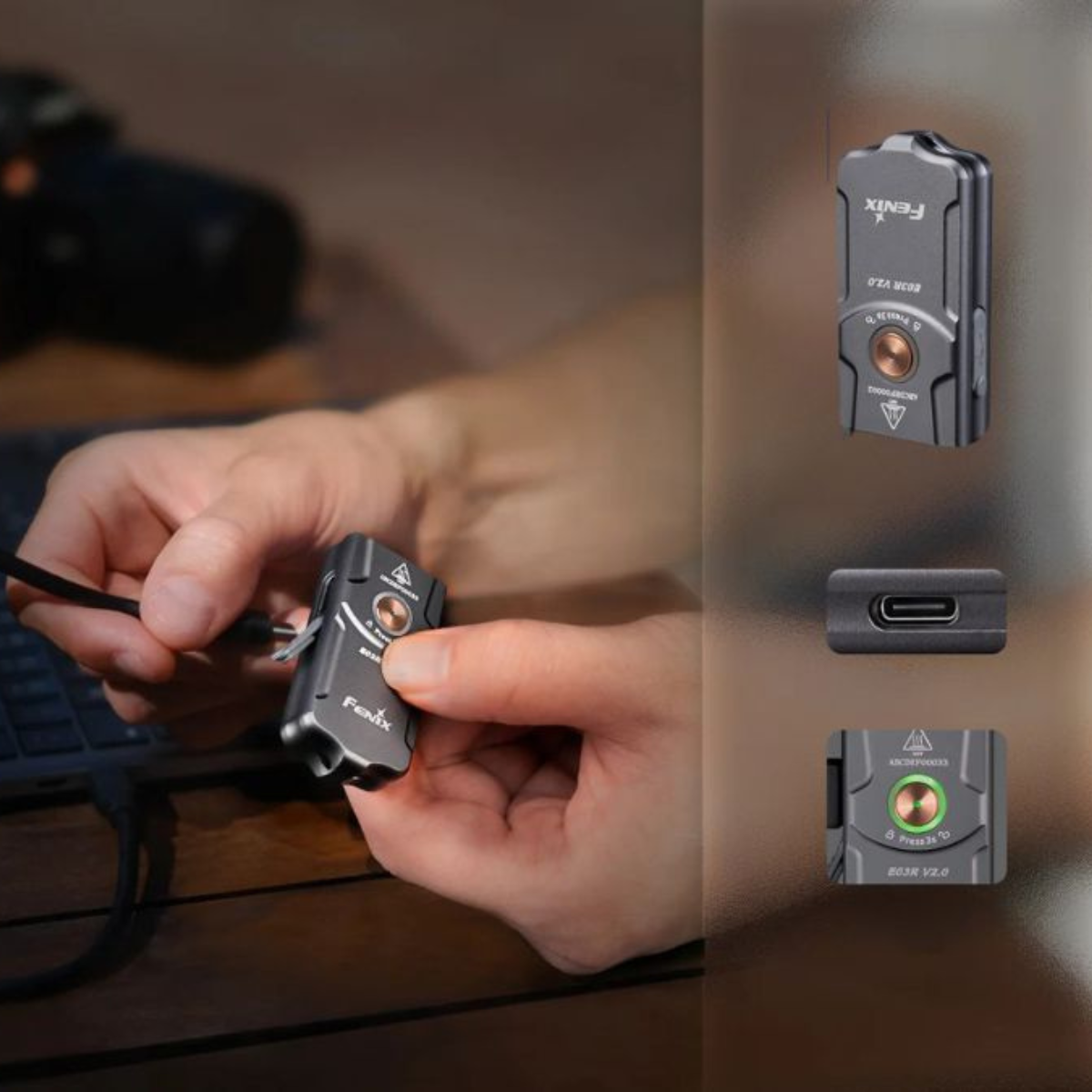 Fenix Dual LED Фенерче, 500 Lumens, IP66, 400mAh LiPo